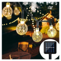 6.5Meter Warm White Solar Powered 30 LED Bulbs String Fairy Lights AT-164