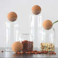 3-Pieces Of Glass Jar With Wooden Lid Ball