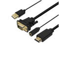 HDMI-to-VGA/Audio/USB Male-to-Male Cable