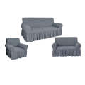 3Pcs Elastic Stretchable Universal Couch Cover GREY