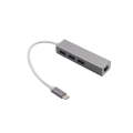 Type-C to Ethernet Network With 3 USB 3.0 Ports USB Splitter