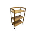 3-Layer Bamboo Wood Buffet Kitchen Cart With Wheels JZ-3