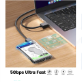 2.5" Sata USB 3.0 Hard Drive Enclosure With Clear Case- SE-L133