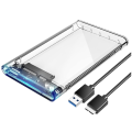 2.5" Sata USB 3.0 Hard Drive Enclosure With Clear Case- SE-L133