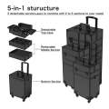 5-in-1 Cosmetic Professional Makeup Case with Wheels -Y191