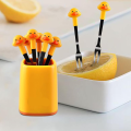 Stainless Steel Cartoon Fruit Fork- HY-154 yellow