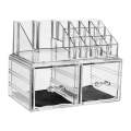 Portable Transparent 2-Drawer Cosmetic Storage Box F28-8-177