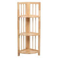 3-Tier Bamboo Folding Corner Shelf -1520006