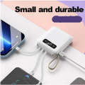 10000mAh Mini Four Attached Charging Cable Power Bank AS-50312