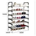 6 Layer Shoe Storage Organizer Rack - Black-YH9901