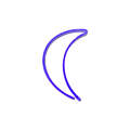 LED Moon Sign Shaped Decor Light FA-A10 Blue
