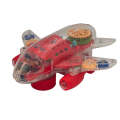 Bump and Go Gear Transparent Plane Toy F53-13-983 RED