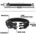 Camping Survival Bracelet With Compass CF-45 BLACK