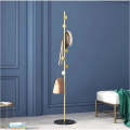 Robe Hook Floor-Standing Clothes Rack with Marble Base -ZK2 GOLD