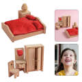 Mini Bedroom Dollhouse Wooden Furniture F47-72-12
