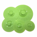 Set Of 5 Multifunctional Food Preservation Silicone Lids AMP-SIL3 GREEN
