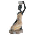 24cm Shona Lady Hand on Head Sculpture-NAJ80U1