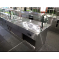GLASS COVER COMMERCIAL BAIN MARIE FOOD WARMER 5 DIVISION  -  1900mm x 700mm x 900mmH