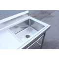 Single Bowl Prep Sink - 1700mm x 700mm x 900mmH - LHS Work Area