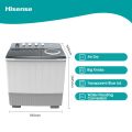 Hisense 16KG Twin-Tub Washing Machine,White, Air dry and Big Nobs-WSDE163