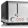 Swan Retro Black 4 Slice Toaster-SRT4B