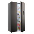 Hisense 514L Inox, Side by Side Refrigerator With Water Dispenser, A+, No Frost- H670SIT-WD