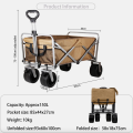 Collapsible beach trolley Campground Folding Utility Wagon With brake-4x4