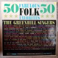 The Greenhill Singers  50 Fabulous Folk Favorites   Vinyl LP Record - Very-Good+ Quality...
