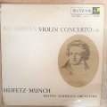 Beethoven - Violin Concerto (In D) - Heifet, Munch Boston Symphony Orchestra - Vinyl LP Record - ...