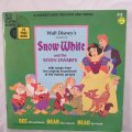 Walt Disney - Snow White and the Seven Dwarfs with Book - Vinyl 7" Record - Very-Good+ Quality (VG+)