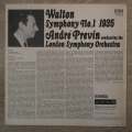 Andr Previn Conducting Walton, London Symphony Orchestra*  Symphony No. 1 - Vinyl LP Reco...