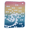 Cotton Suede baby blanket - mermaid tail
