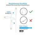 3A USB Type A To Lightning - Fast Data Charging Cable For iOS Devices - 3m