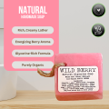 Wild Berry Glycerine Soap with Goji Berry Extract on a Rope - 150g