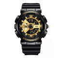 Olevs 1102 Unisex Shockproof Waterproof Digital Sports Silicone Wrist Watch Black