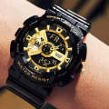 Olevs 1102 Unisex Shockproof Waterproof Digital Sports Silicone Wrist Watch Black