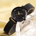 Skmei 1330 Ladies Analog Quartz Wrist Watch With Stainless Steel Strap Black