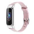Replacement Nylon Canvas Watch Strap Band for Fitbit Luxe Baby Pink