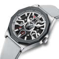 Curren 8437 Men's Business Sport Silicone Strap Calendar Quartz Watch Grey