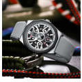 Curren 8437 Men's Business Sport Silicone Strap Calendar Quartz Watch Grey