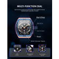 Curren 8443 Luxury Business Sports Wrist Watch Silicone Strap Navy