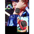 Curren 8443 Luxury Business Sports Wrist Watch Silicone Strap Red