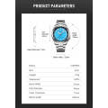 Curren 8451 Luxury Business Quartz Wrist Watch Stainless Steel Strap Blue