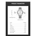 Curren 8452 Luxury Business Wrist Watch Stainless Steel Strap White