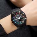Skmei 2100 Unisex Dual Time Analog Digital Silicone Strap Waterproof Watch Black