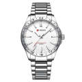 Curren 8452 Luxury Business Wrist Watch Stainless Steel Strap White