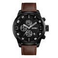 SKMEI 9165 Men's Luxury Sports Quartz Watch With Leather Strap