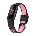 Replacement Silicone Sports Watch Strap Band for Fitbit Luxe Size Large Black Pink