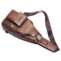 WEIXIER 9525 Leisure Style PU Leather Single Shoulder Crossbody Bag Dark Brown