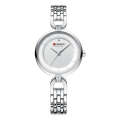 Curren 9052 Women's Simplistic Quartz Wrist Watch Stainless Steel Strap Silver